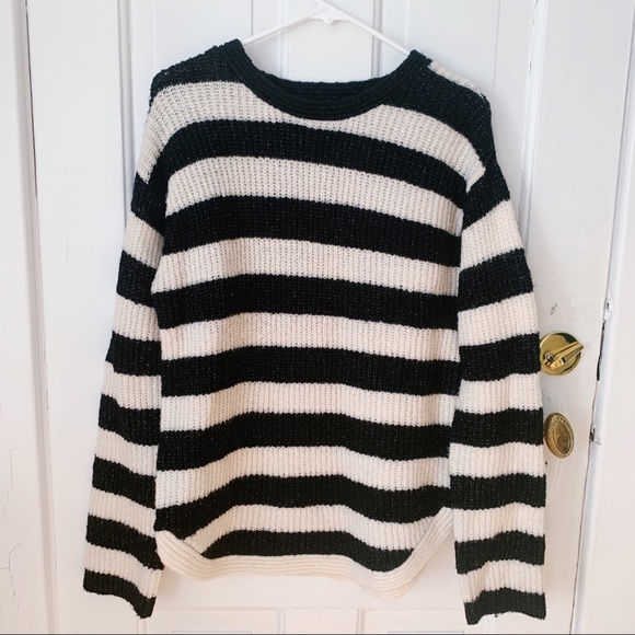 Love Tree Sweaters - Love Tree Striped Knit Sweater